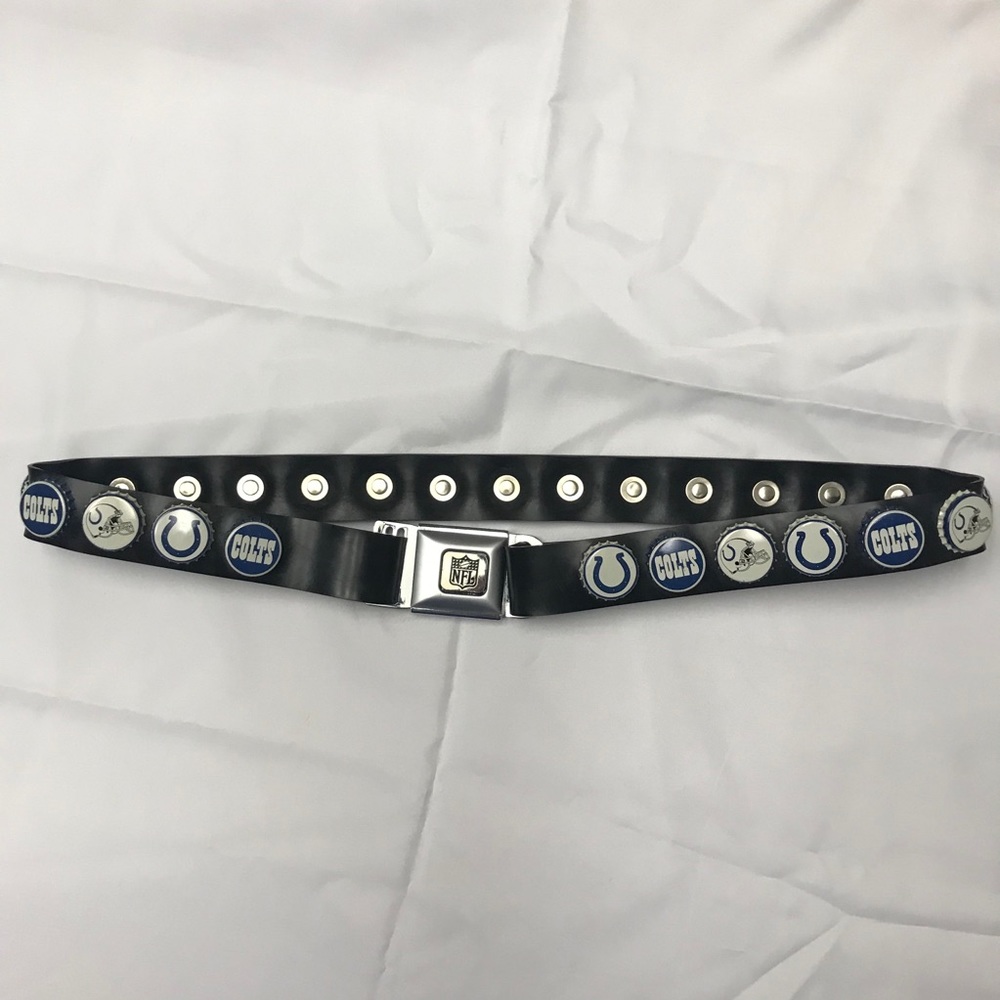 NFL Colts Uni-Sex (Men’s  L - Large) Black Belt